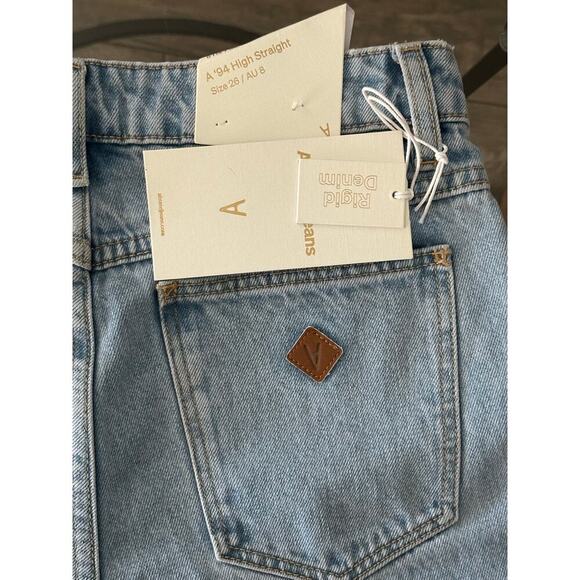 NWT Abrand Jeans Blue 94 High Rise Straight Walkaway Jeans Size 26 - Picture 8 of 10